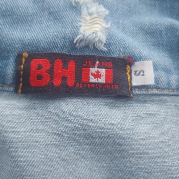 BH Jeans Canada Denim Blue Sleeveless Jean Jacket S - Picture 7 of 8